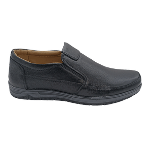Luxura Black Leather Imported Sole Degar Shoes