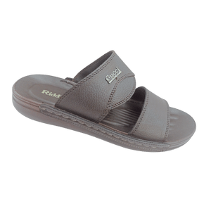 Riddles Medicated Sole Brown Leather Waterproof Slipper