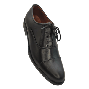 Dejavu Premium Range Oxford Black Shoes - Rubber Sole