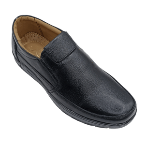 Luxura Black Leather Imported Sole Degar Shoes