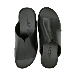 Maker Genuine Leather Black Slipper