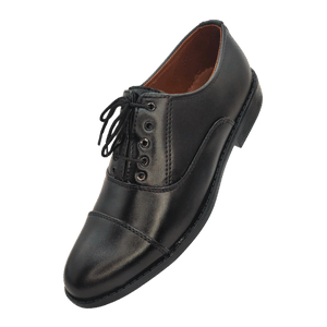Dejavu Premium Range Oxford Black Shoes - Rubber Sole