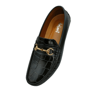 Dejavu Premium Range Black Loafer Moza Shoes