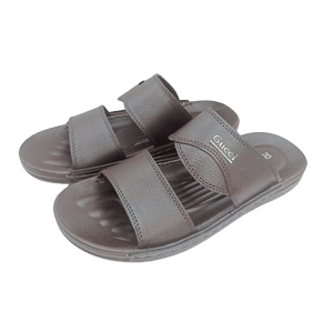 Riddles Medicated Sole Brown Leather Waterproof Slipper