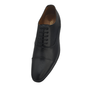 Sole in Box Imported Black Leather Oxford Shoes