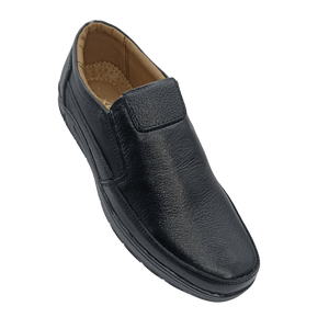 Luxura Black Leather Imported Sole Degar Shoes