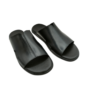 Maker Genuine Leather Black Slipper