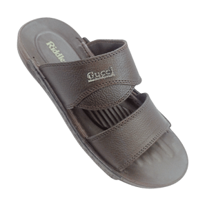 Riddles Medicated Sole Brown Leather Waterproof Slipper