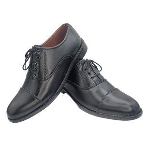 Dejavu Premium Range Oxford Black Shoes - Rubber Sole