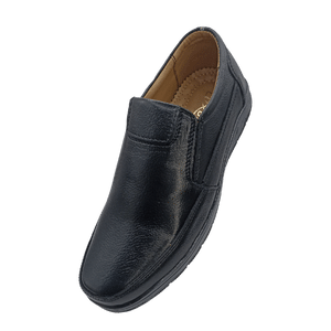 Luxura Black Leather Imported Sole Degar Shoes