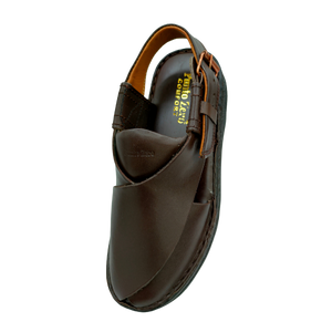 Punto Zero Brown Leather Peshawari Chappal