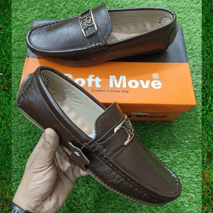 Soft Move Medicated Sole Brown Leather Loafer