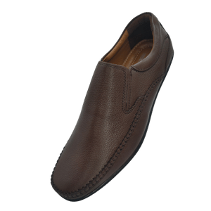 AirMan Brown Pure Leather Pump Shoes