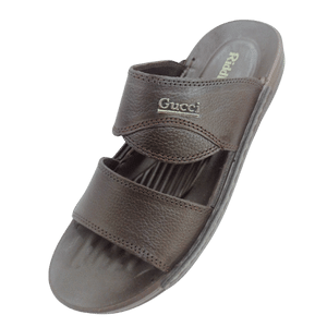 Riddles Medicated Sole Brown Leather Waterproof Slipper