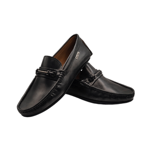 Franco Black Dual Tone Leather Loafer