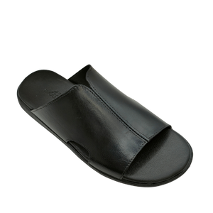 Maker Genuine Leather Black Slipper