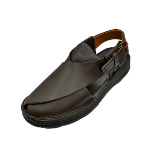 Punto Zero Brown Leather Peshawari Chappal