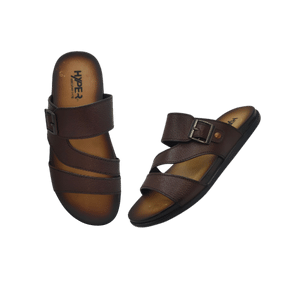 Hyper Executive Medicated Sole Brown Leather Slipper