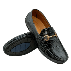 Dejavu Premium Range Black Loafer Moza Shoes