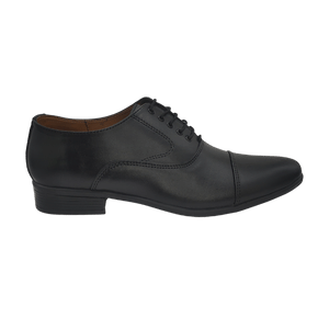 Sole in Box Imported Black Leather Oxford Shoes