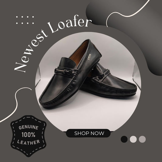 Franco Black Dual Tone Leather Loafer