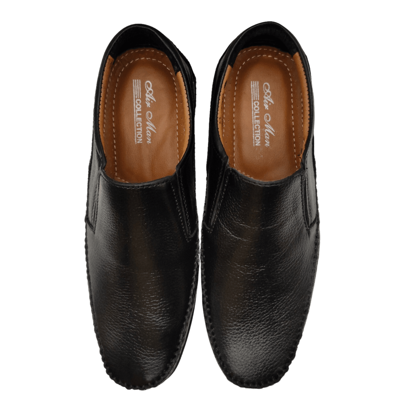 AirMan Black Leather Pump Shoes