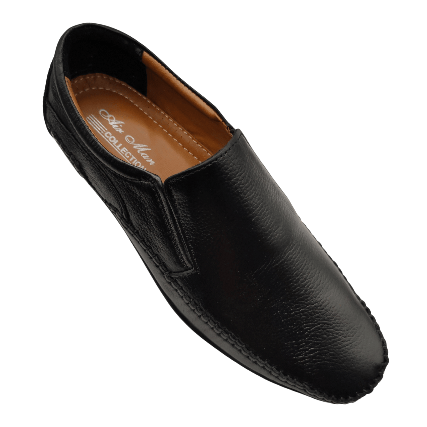 AirMan Black Leather Pump Shoes