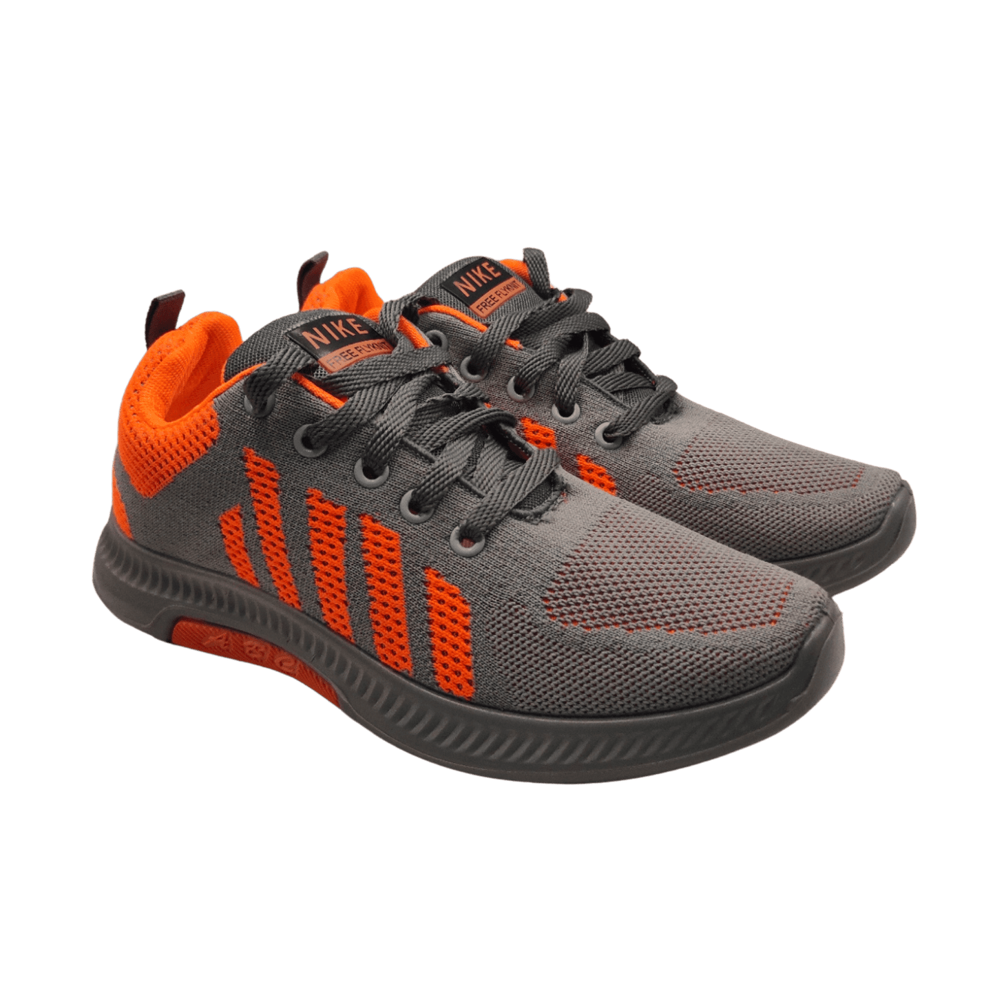 Grey Orange Sports Shoes for Men