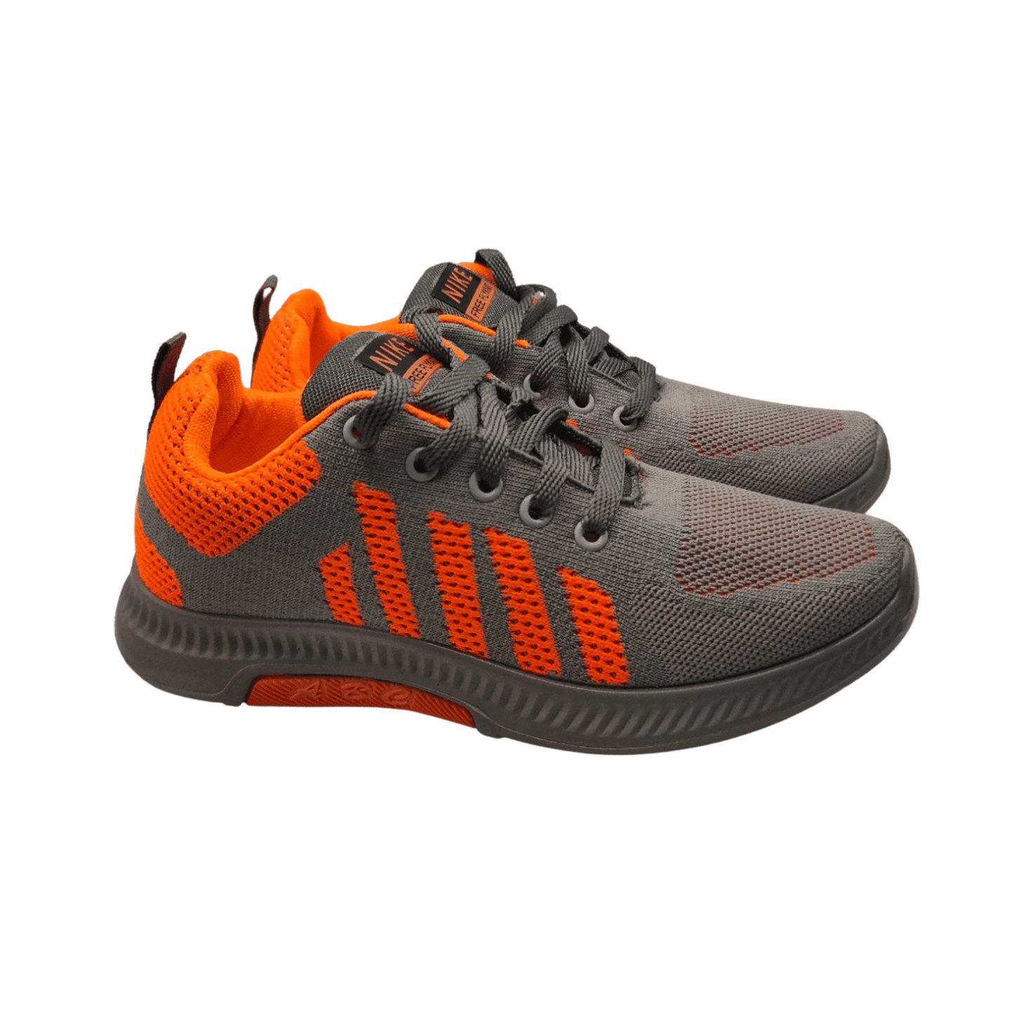 Grey Orange Sports Shoes for Men
