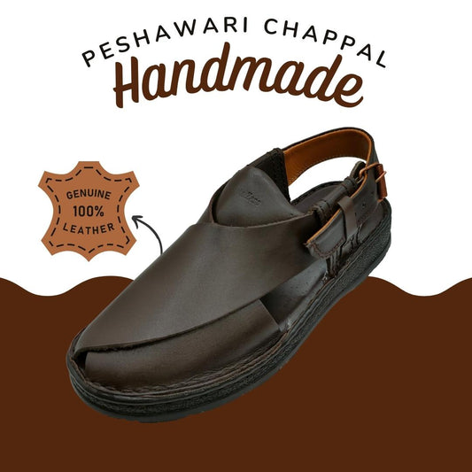 Punto Zero Brown Leather Peshawari Chappal