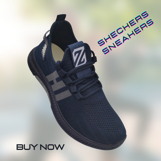 Skechers Navy Blue Air Cooled Sneakers for Men