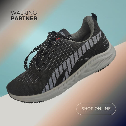 Walking Partner Imported Black Grey Joggers