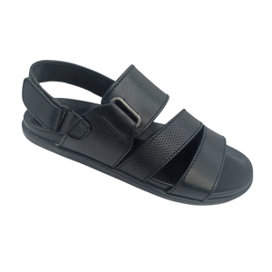 Hyper Executive Medicated Sole Black Leather Sandal