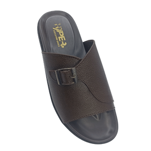 Hyper Executive Medicated Sole Stylish Brown Leather Slipper