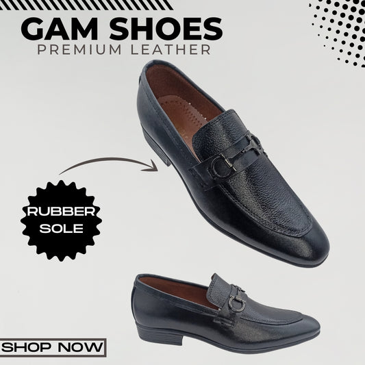 Sole in Box Black Formal Gam Shoes