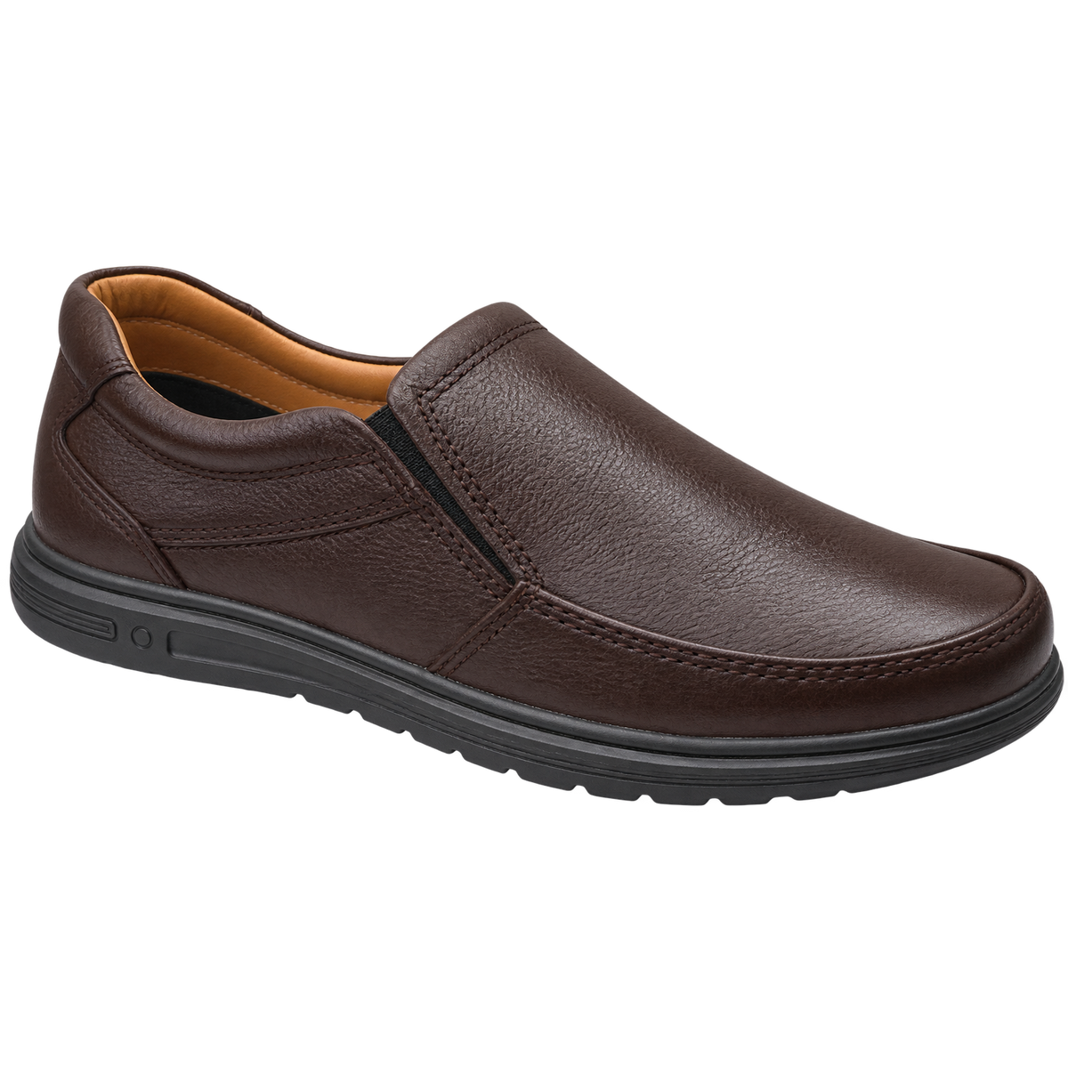 Zagro Premium Brown Leather Degar Shoes with Medicated Insole