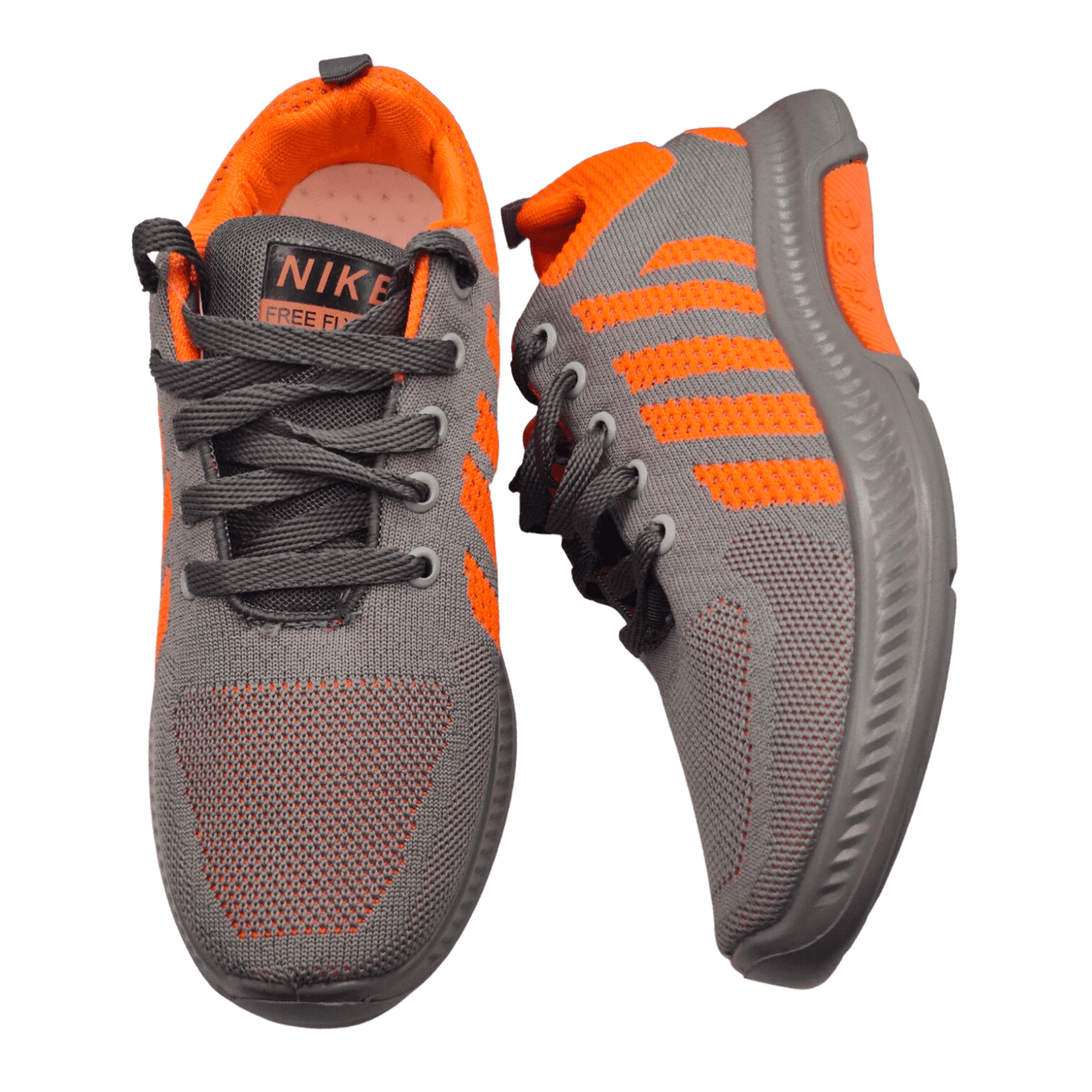 Grey Orange Sports Shoes for Men