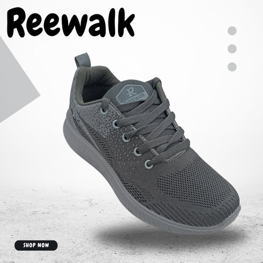 Reewalk Imported Material Grey Jogging Shoes