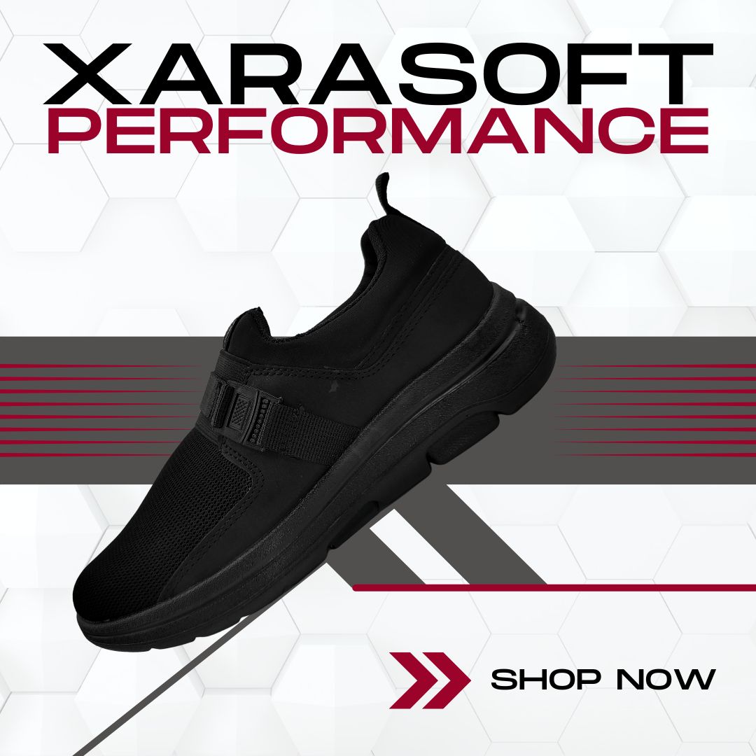 Xarasoft Black Performance Sneakers - Sports Edition